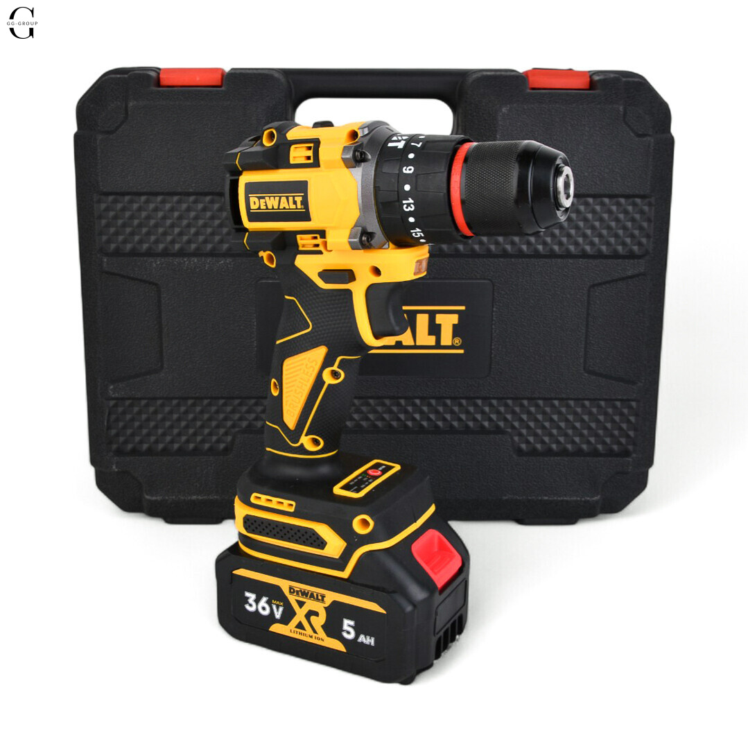 Шуруповерт DeWALT36V Бесщеточный + 2 АКБ 5Ah + Металлический патрон